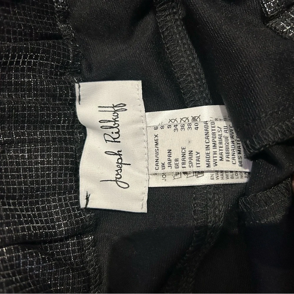 Joseph Ribkoff Black Shimmer Pants - Picture 3 of 4